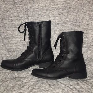 Women’s Black Combat Boots Size 8.5